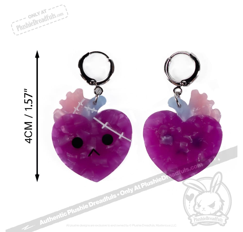 Bone Organ Izer Heart and Stomach Earrings