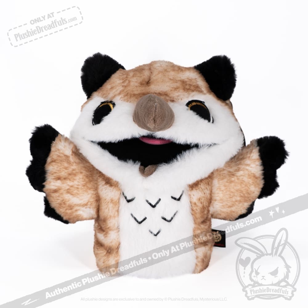 Existential Horror Owl Puppet - Plush Stuffed Animal