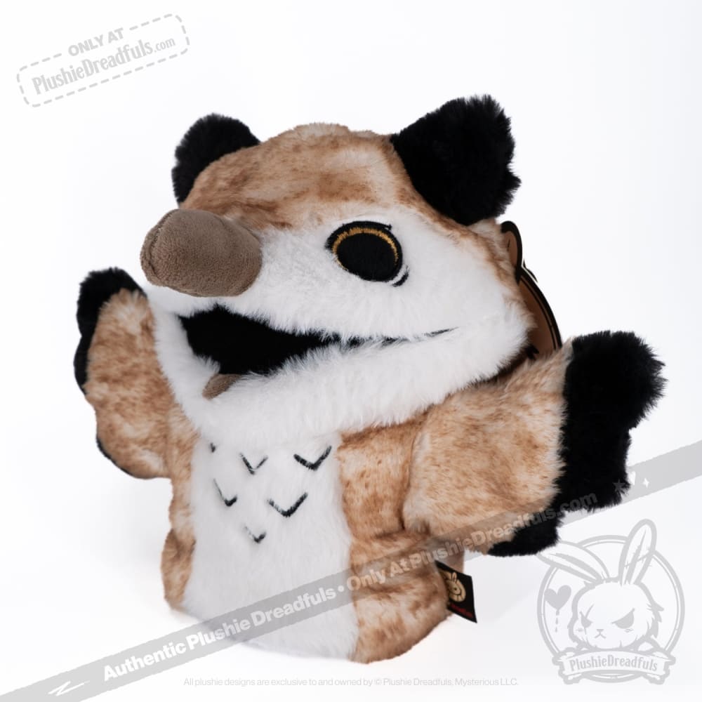 Existential Horror Owl Puppet - Plush Stuffed Animal
