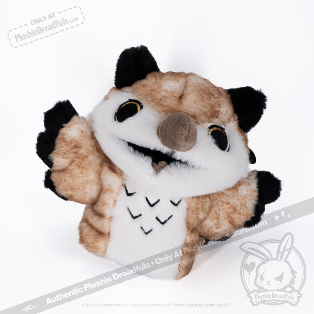 Existential Horror Owl Puppet - Plush Stuffed Animal