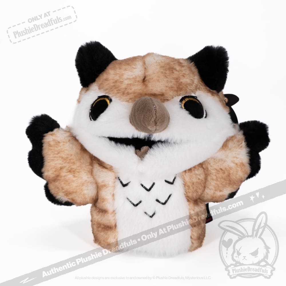 Existential Horror Owl Puppet - Plush Stuffed Animal