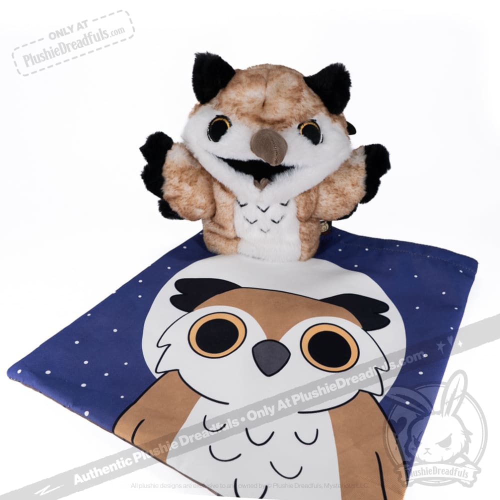 Existential Horror Owl Puppet - Plush Stuffed Animal