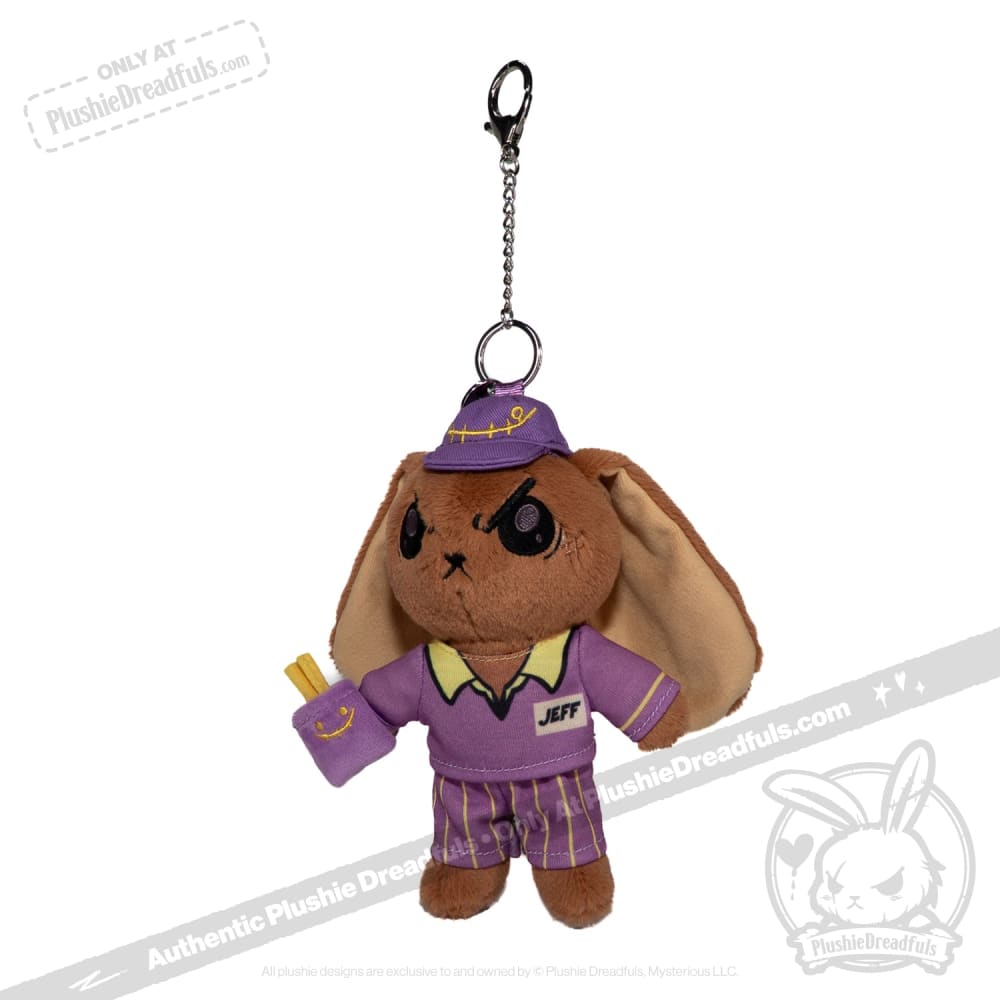 Fast Food Worker Plush Keychain Accessory