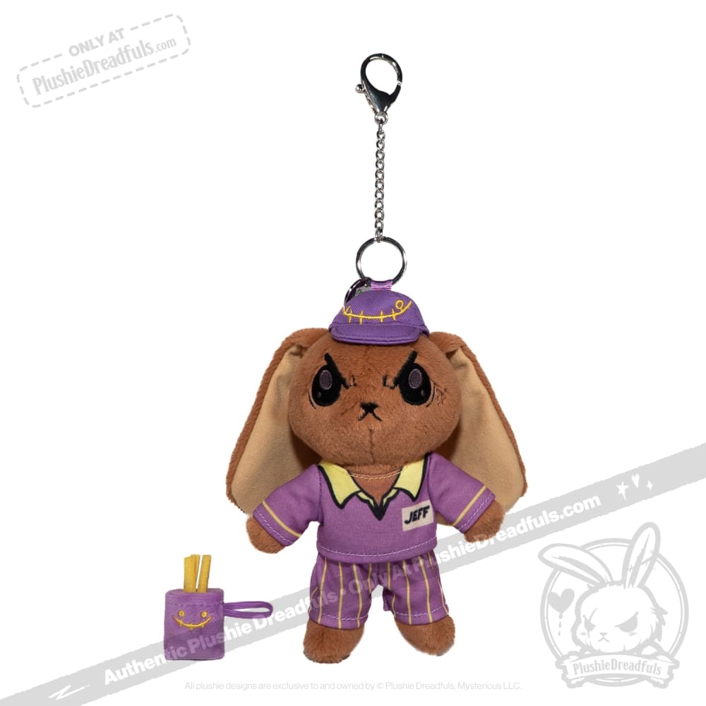 Fast Food Worker Plush Keychain Accessory