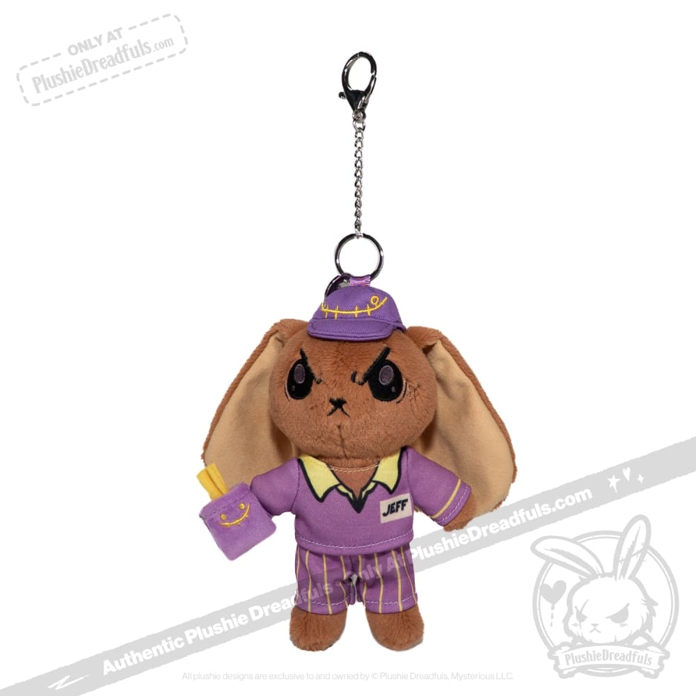 Fast Food Worker Plush Keychain Accessory
