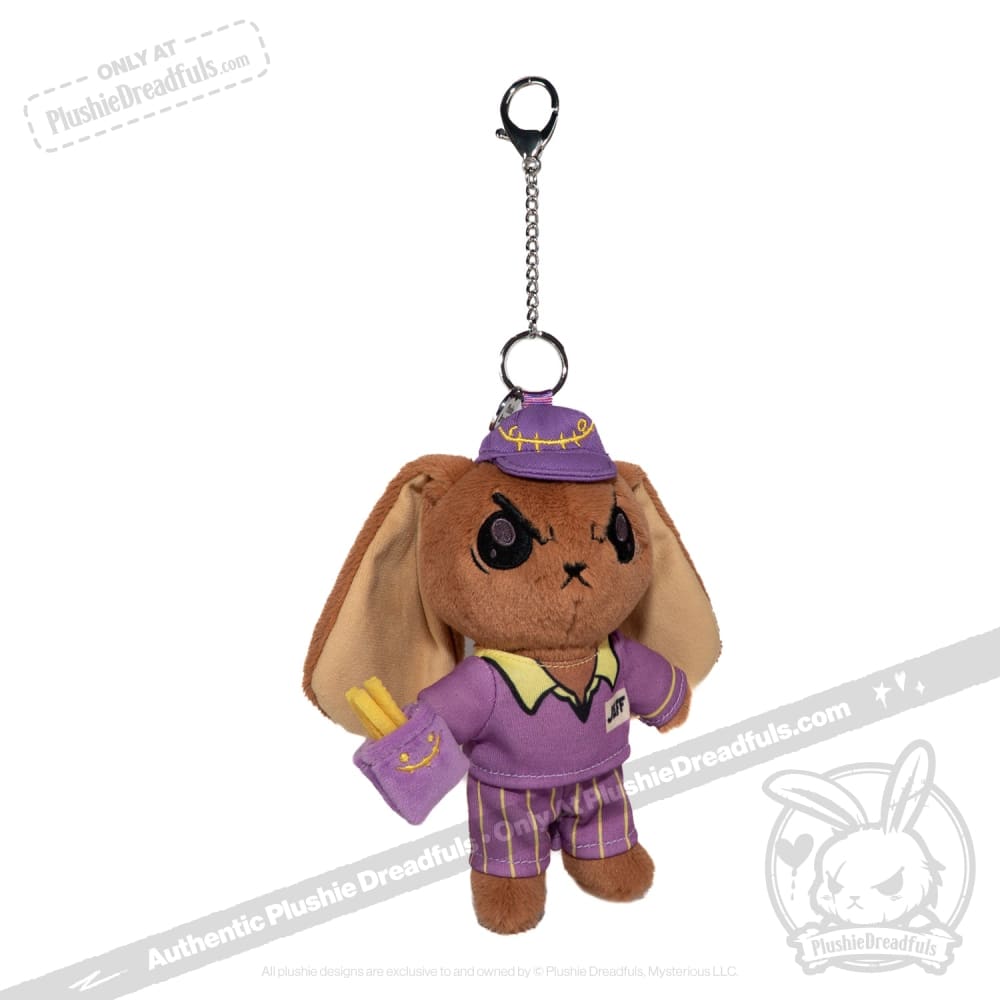 Fast Food Worker Plush Keychain Accessory