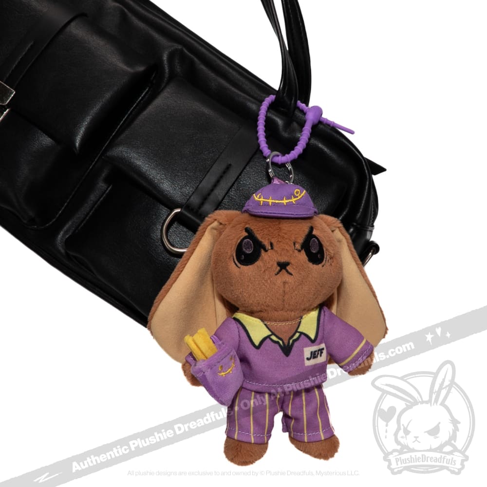 Fast Food Worker Plush Keychain Accessory