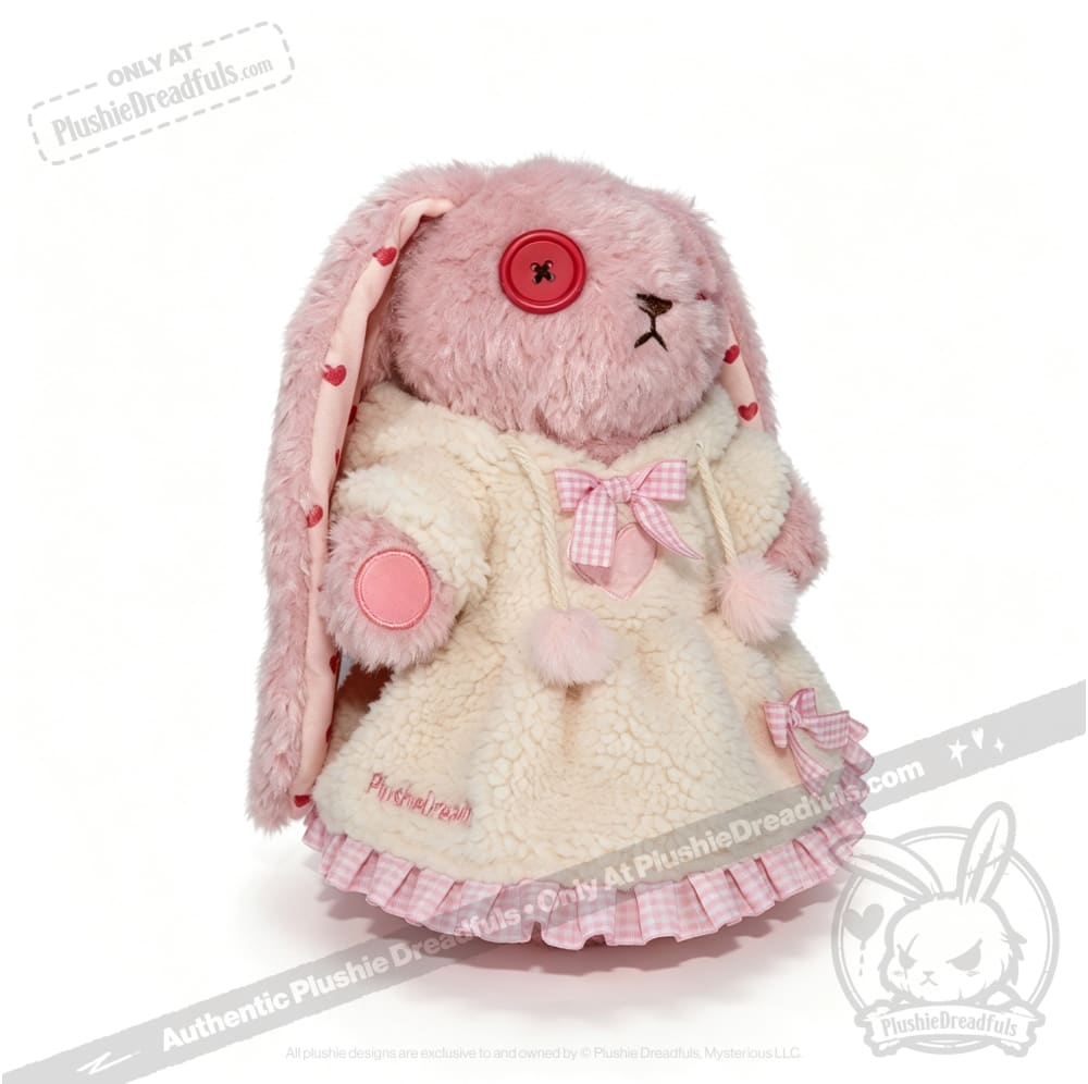 Fuzzy White Chocolate Gingham Hoodie Dress