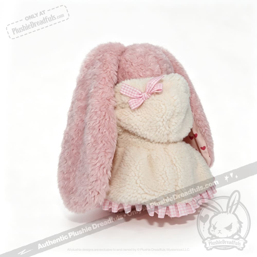 Fuzzy White Chocolate Gingham Hoodie Dress