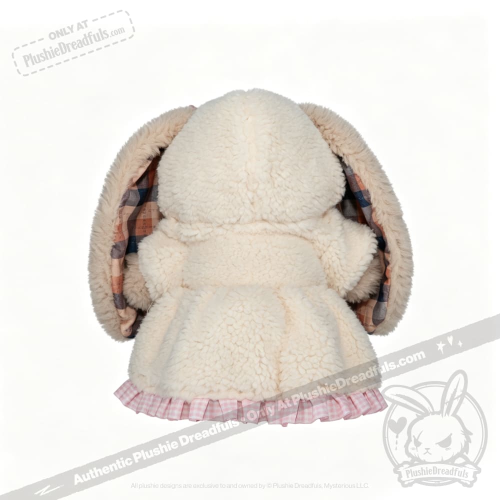Fuzzy White Chocolate Gingham Hoodie Dress