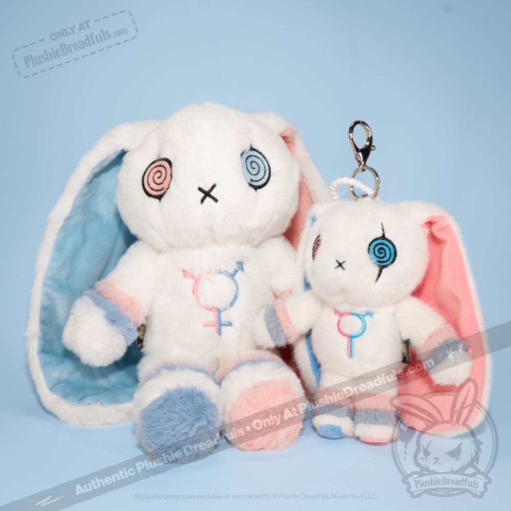 Gender Dysphoria Rabbit Plush Keychain Accessory