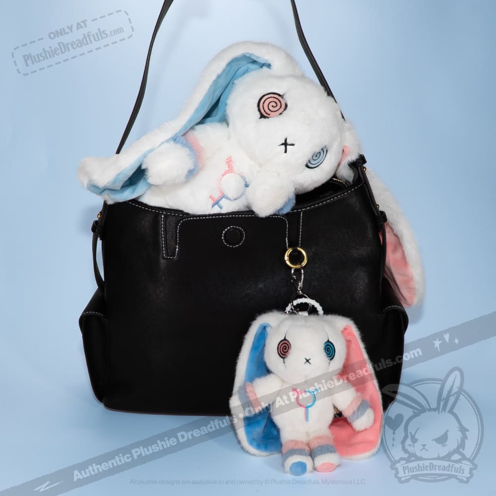 Gender Dysphoria Rabbit Plush Keychain Accessory