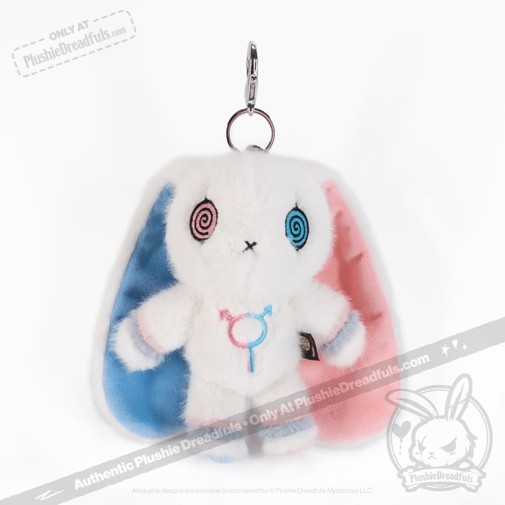 Gender Dysphoria Rabbit Plush Keychain Accessory