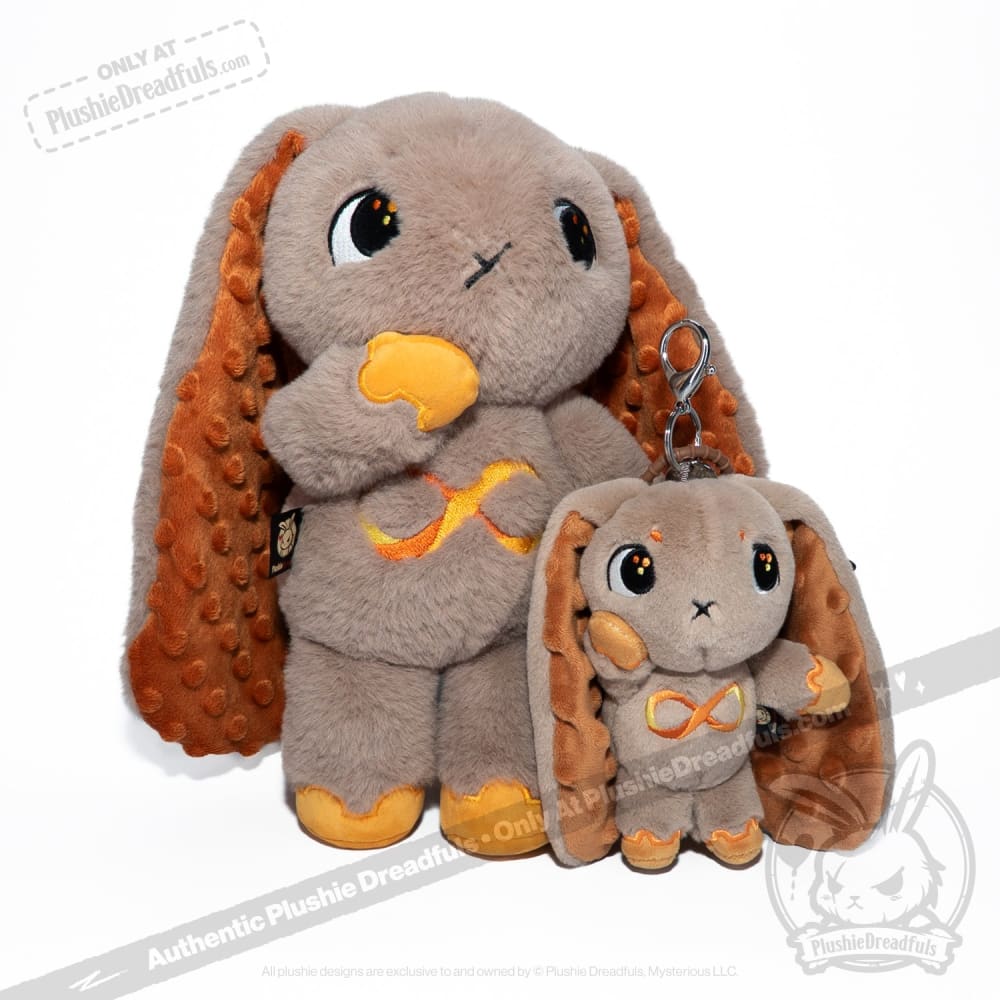 Gold Autism Rabbit Plush Keychain Accessory
