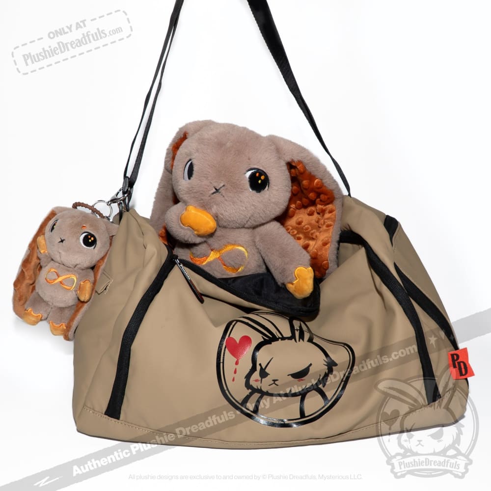 Gold Autism Rabbit Plush Keychain Accessory