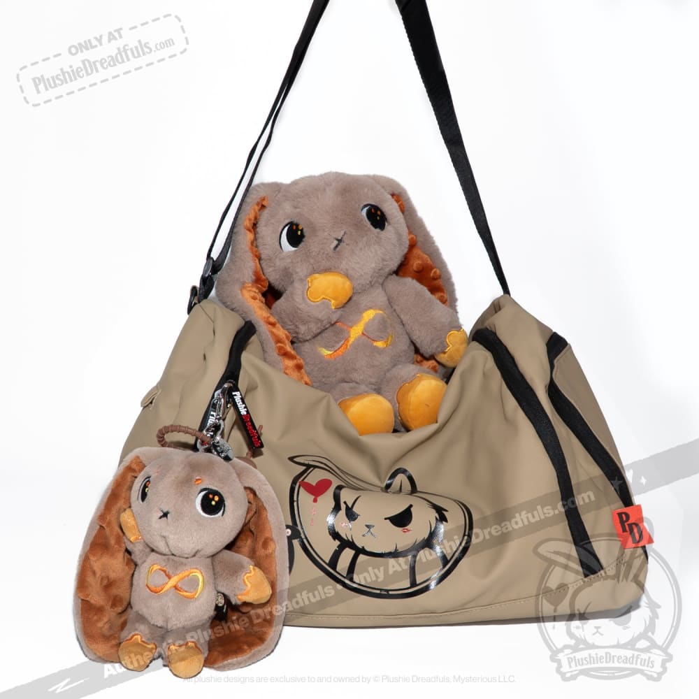 Gold Autism Rabbit Plush Keychain Accessory