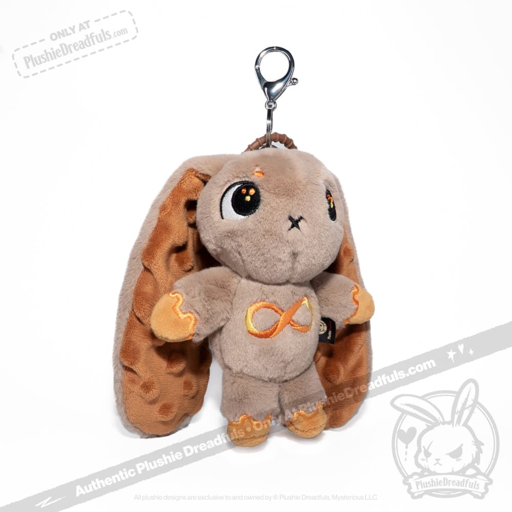 Gold Autism Rabbit Plush Keychain Accessory
