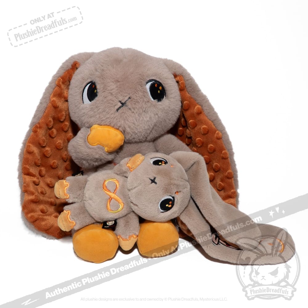 Gold Autism Rabbit Plush Keychain Accessory