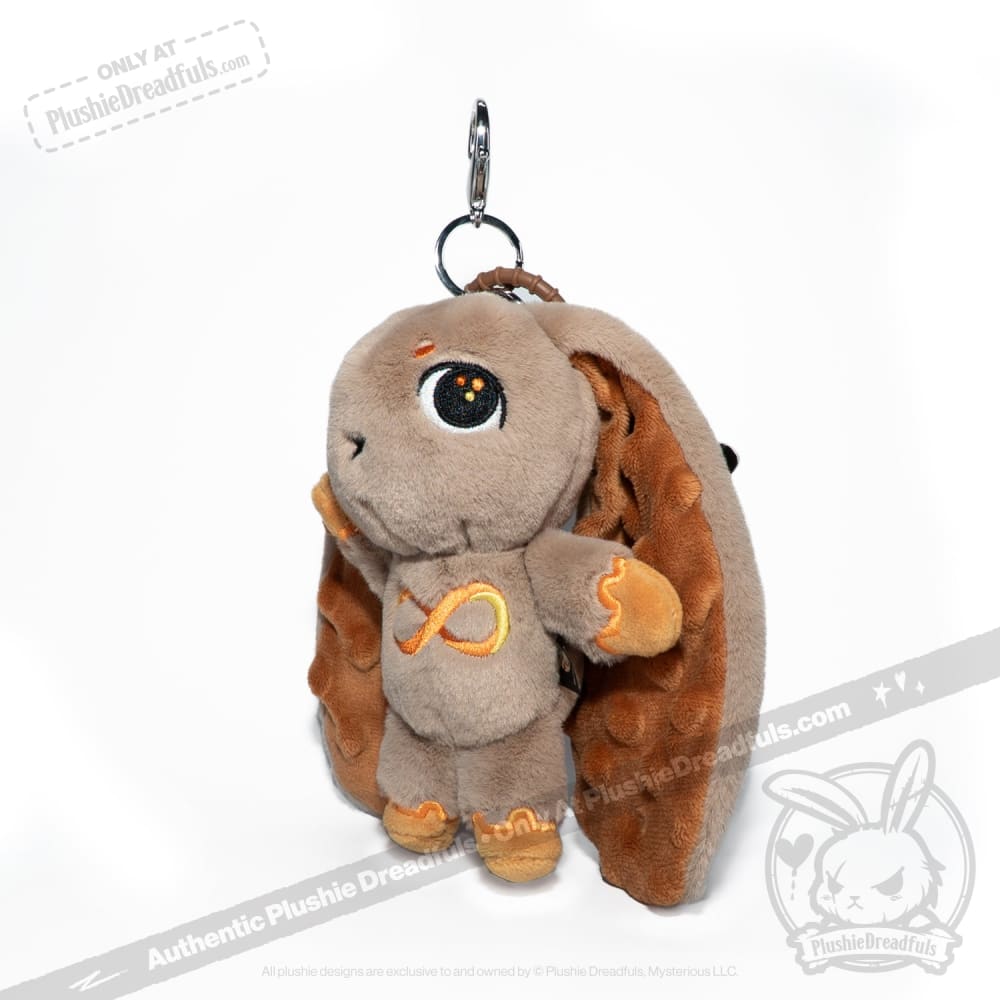 Gold Autism Rabbit Plush Keychain Accessory