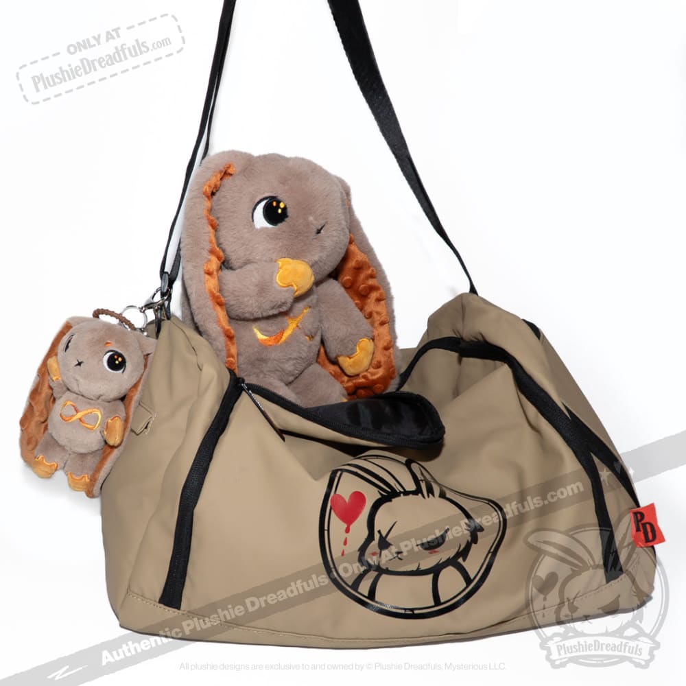 Gold Autism Rabbit Plush Keychain Accessory