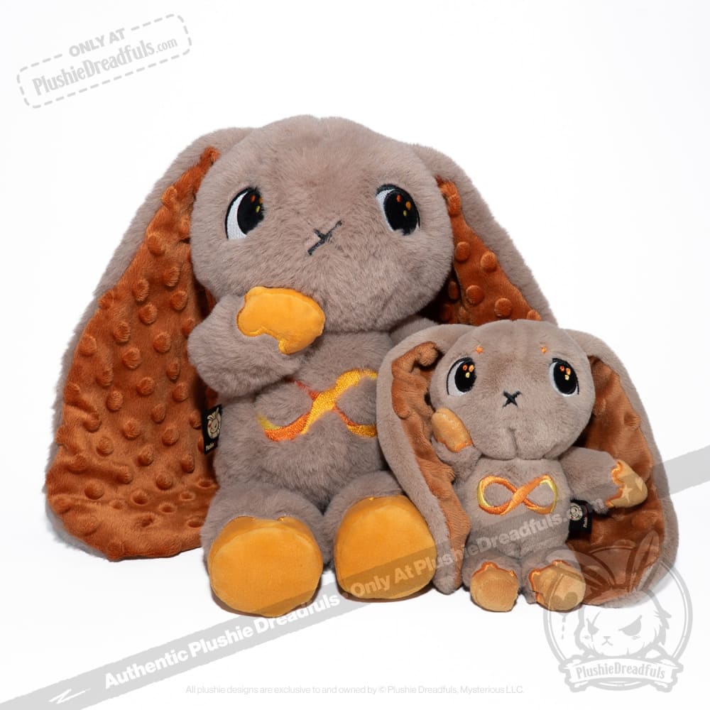 Gold Autism Rabbit Plush Keychain Accessory