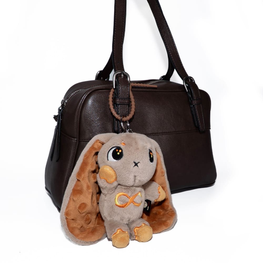 Gold Autism Rabbit Plush Keychain Accessory