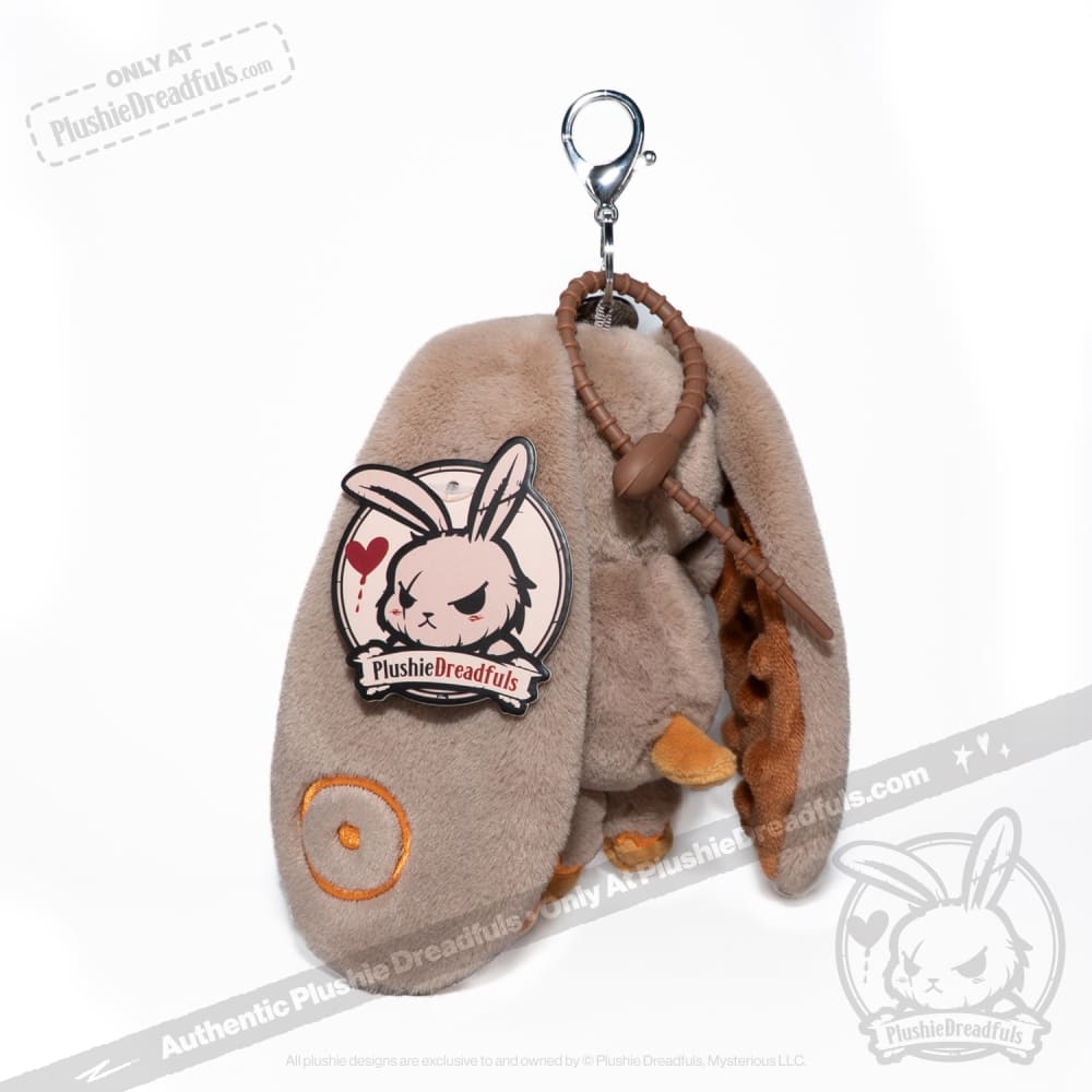 Gold Autism Rabbit Plush Keychain Accessory