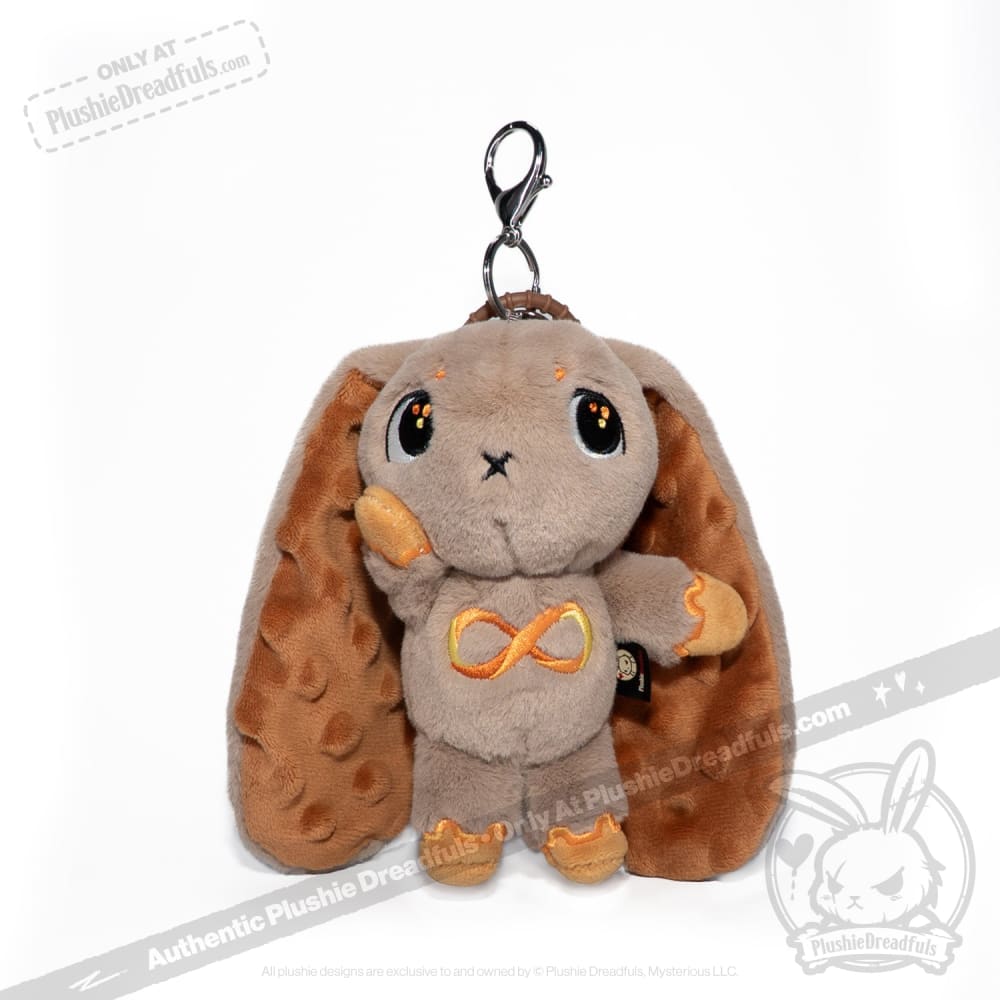 Gold Autism Rabbit Plush Keychain Accessory
