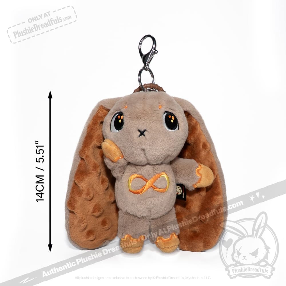 Gold Autism Rabbit Plush Keychain Accessory
