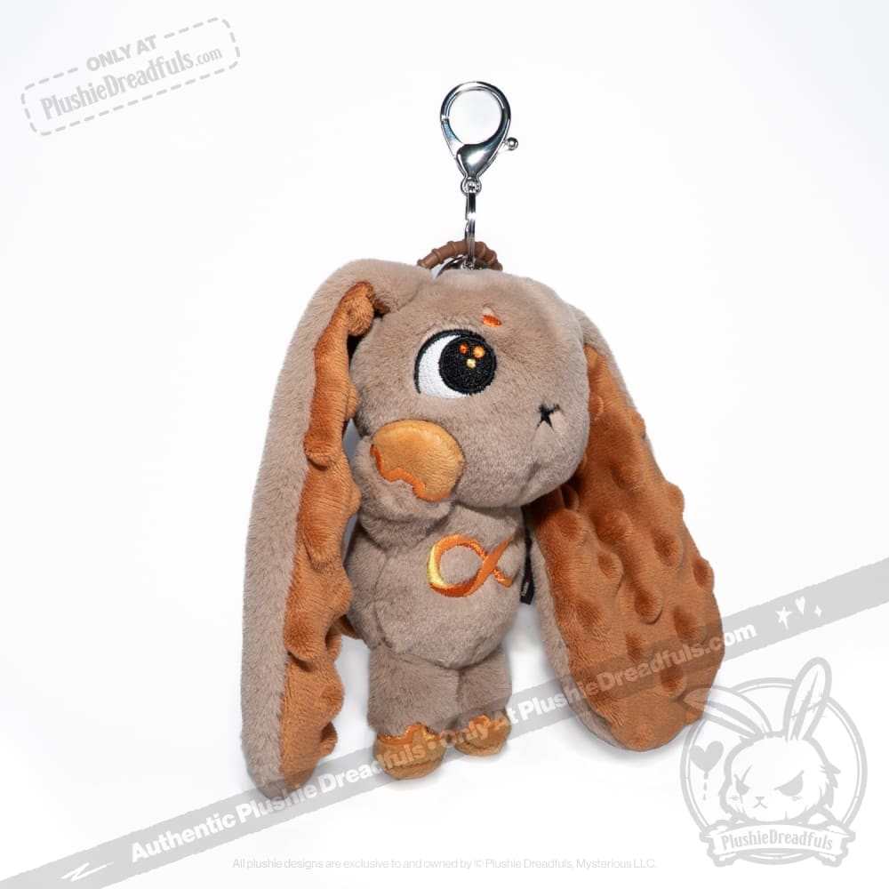 Gold Autism Rabbit Plush Keychain Accessory