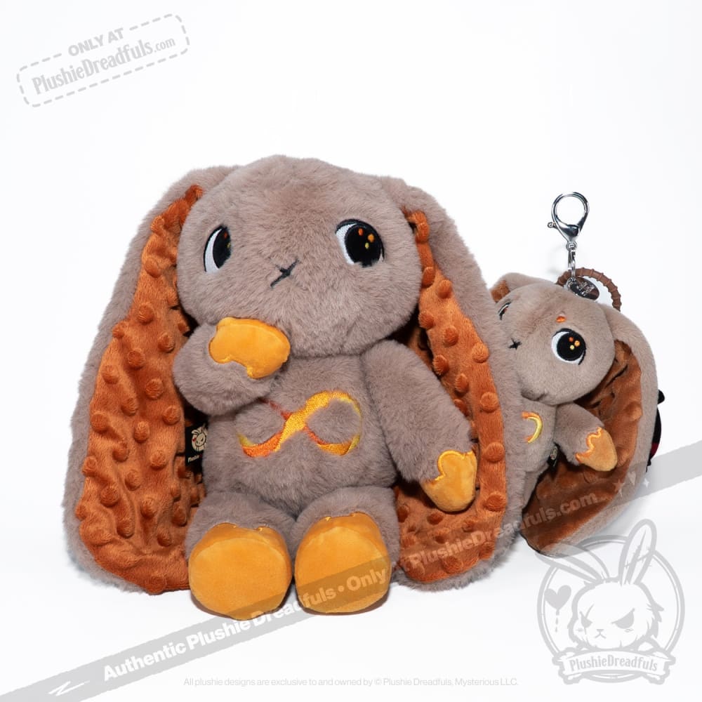 Gold Autism Rabbit Plush Keychain Accessory