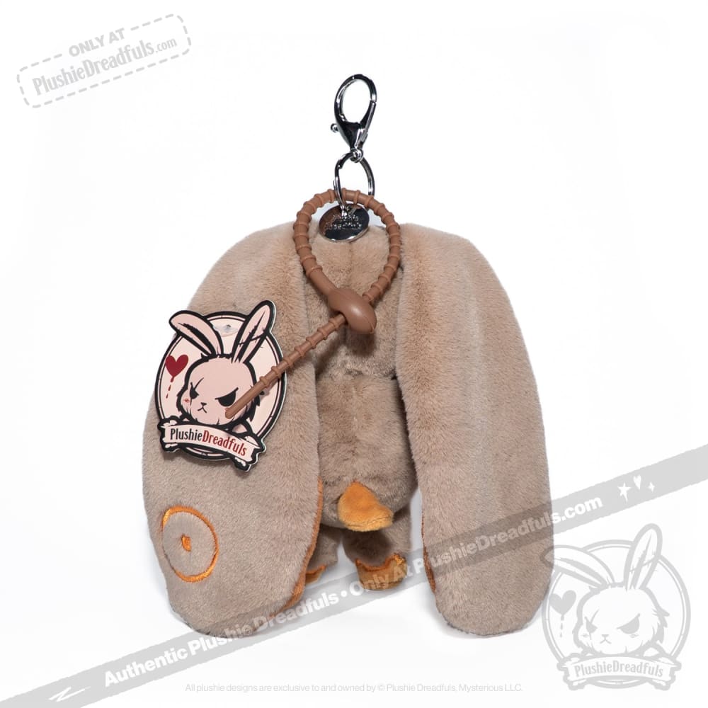 Gold Autism Rabbit Plush Keychain Accessory