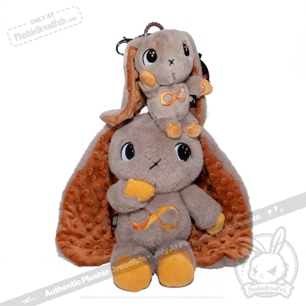 Gold Autism Rabbit Plush Keychain Accessory