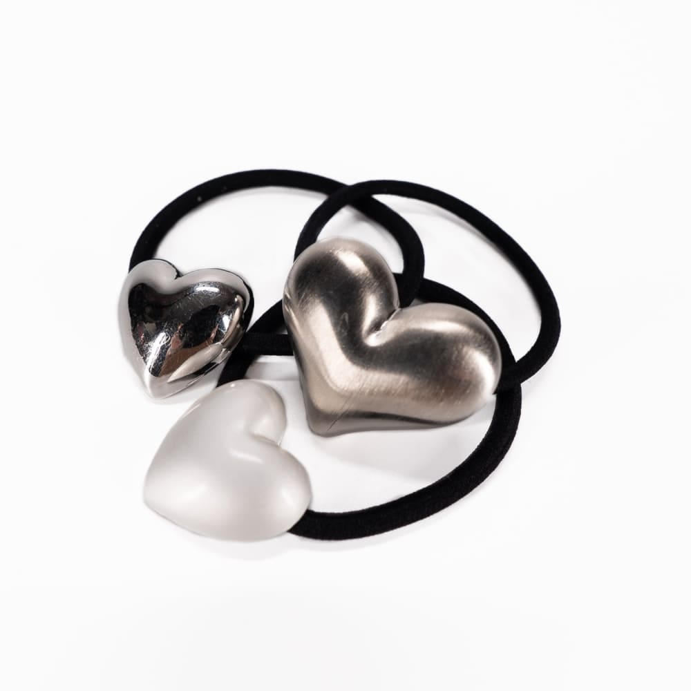 Goth Girl 3 Heart Bracelet Set