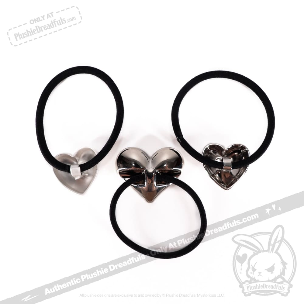 Goth Girl 3 Heart Bracelet Set