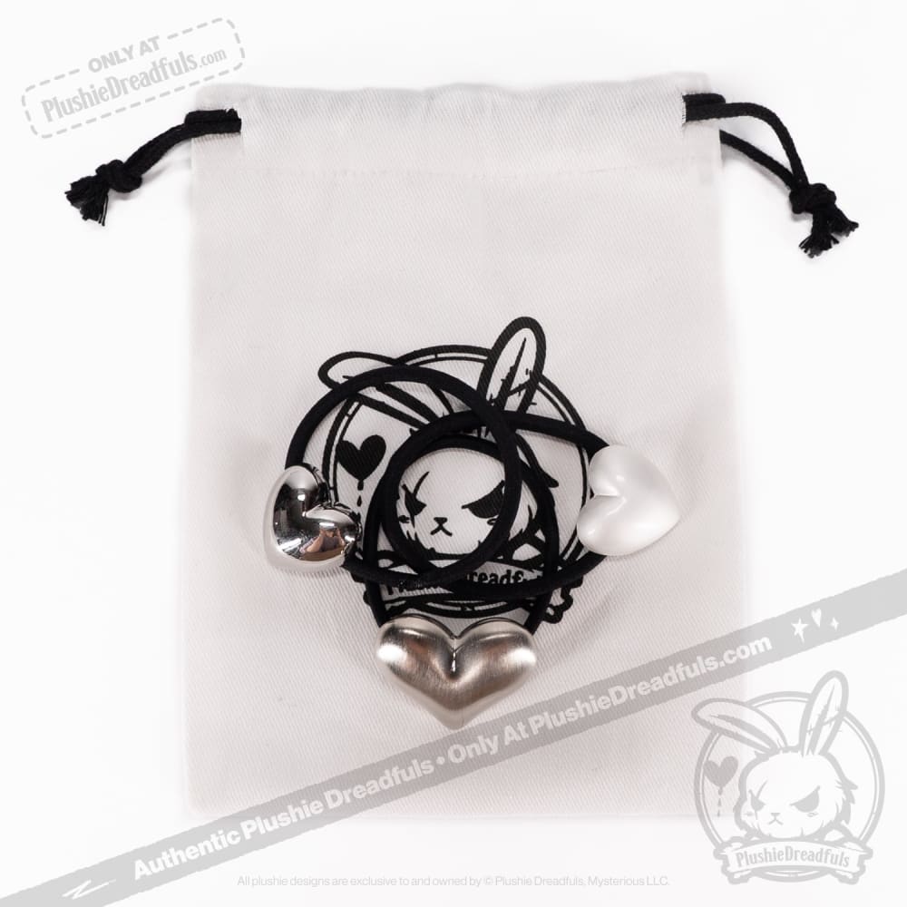 Goth Girl 3 Heart Bracelet Set