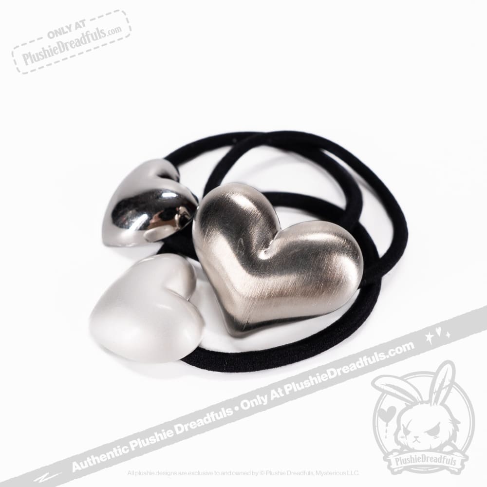 Goth Girl 3 Heart Bracelet Set