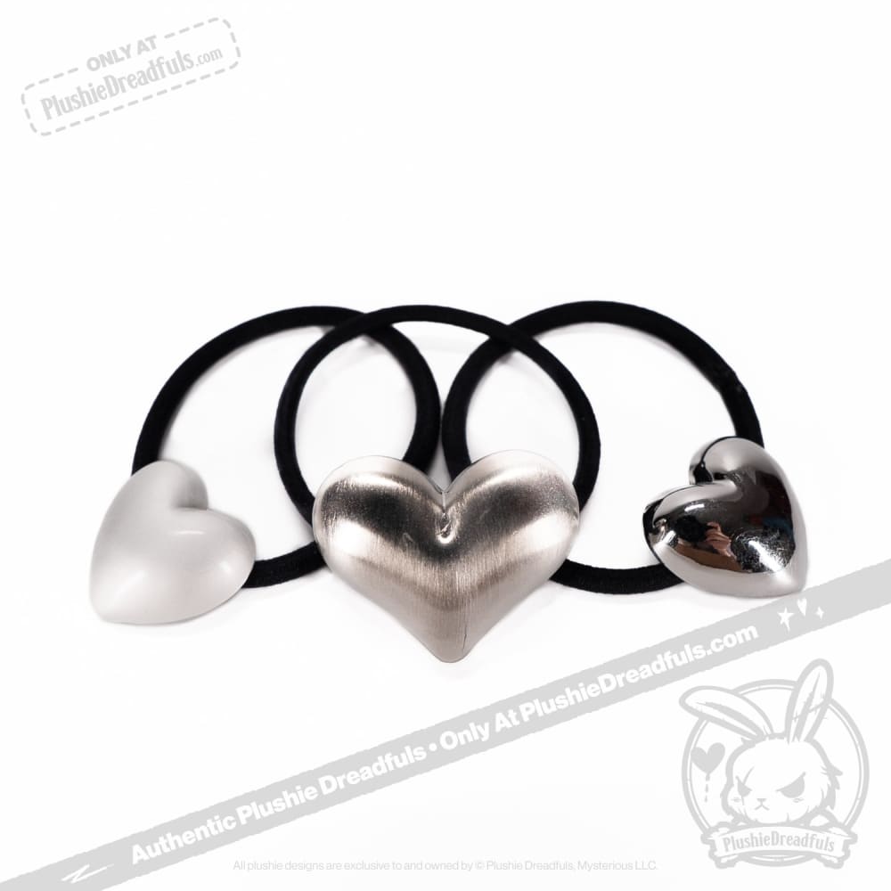 Goth Girl 3 Heart Bracelet Set
