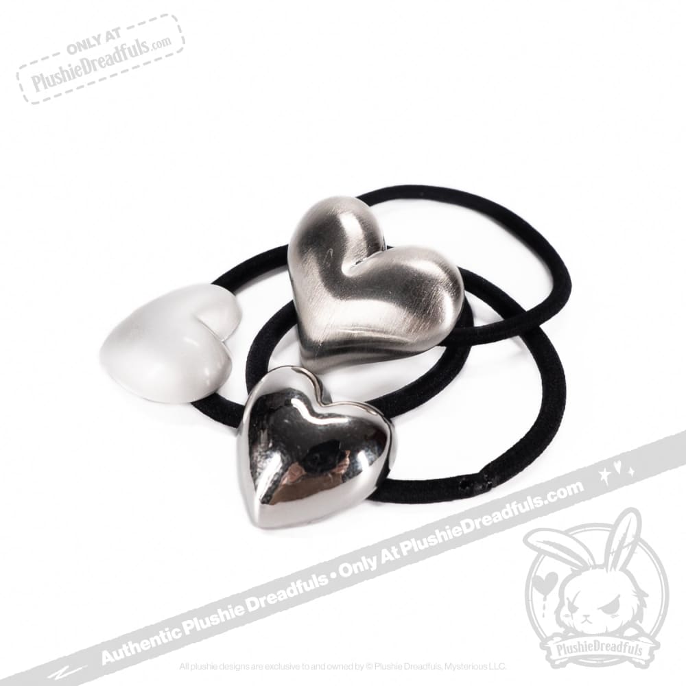 Goth Girl 3 Heart Bracelet Set