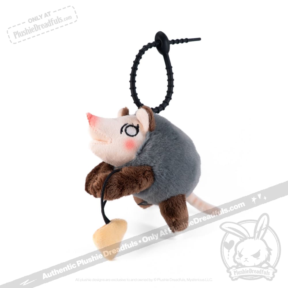 Hangry Pizza Opossum Plush Keychain