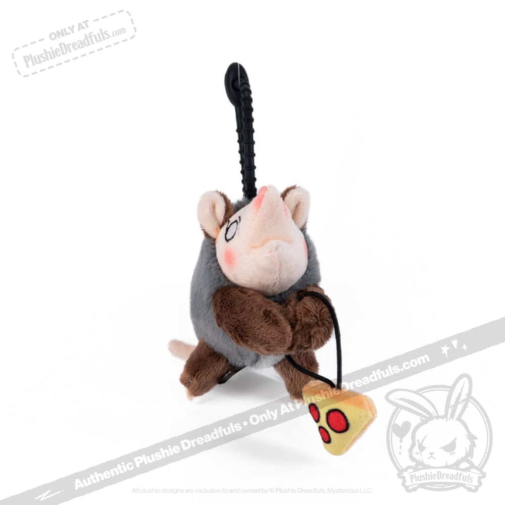 Hangry Pizza Opossum Plush Keychain