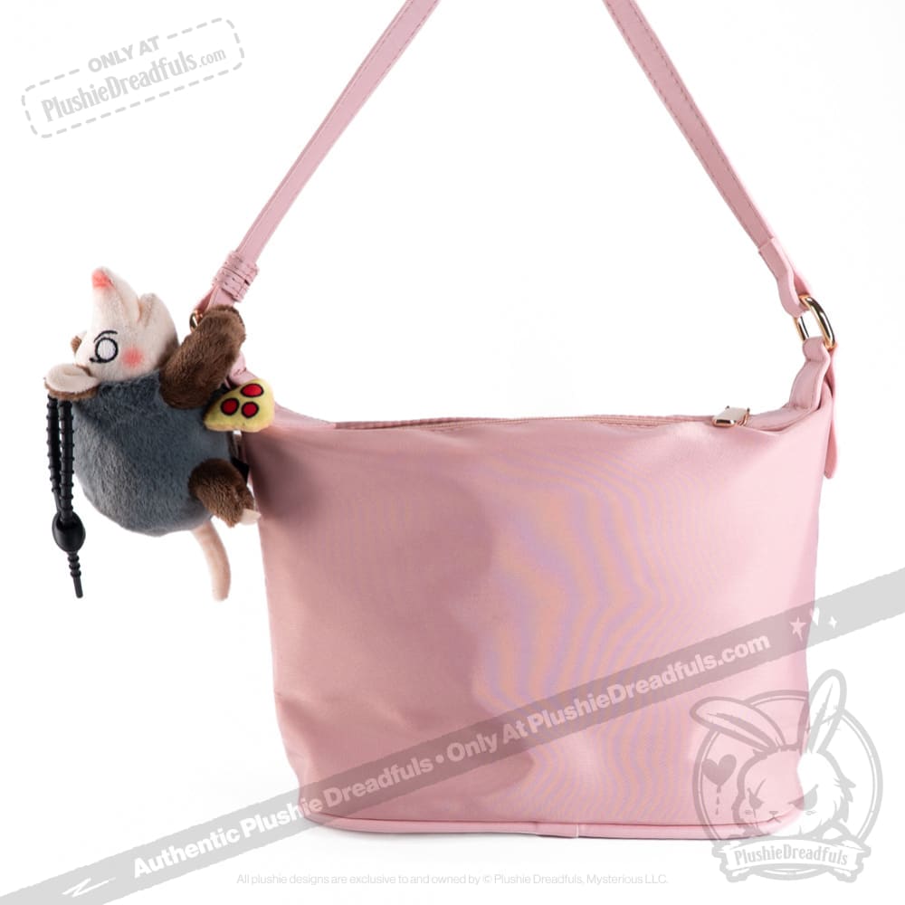Hangry Pizza Opossum Plush Keychain