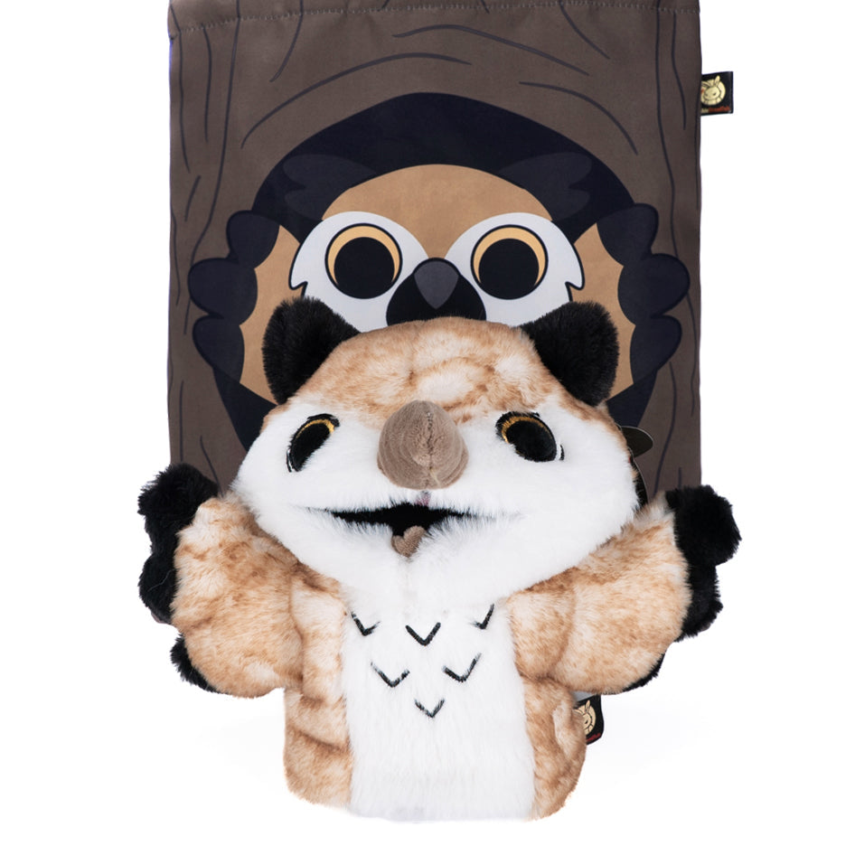 Existential Horror Owl Puppet - Plush Stuffed Animal