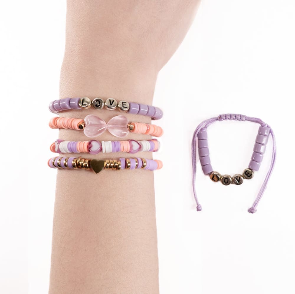 Lavender Love Rabbit Stacking Friendship Bracelet