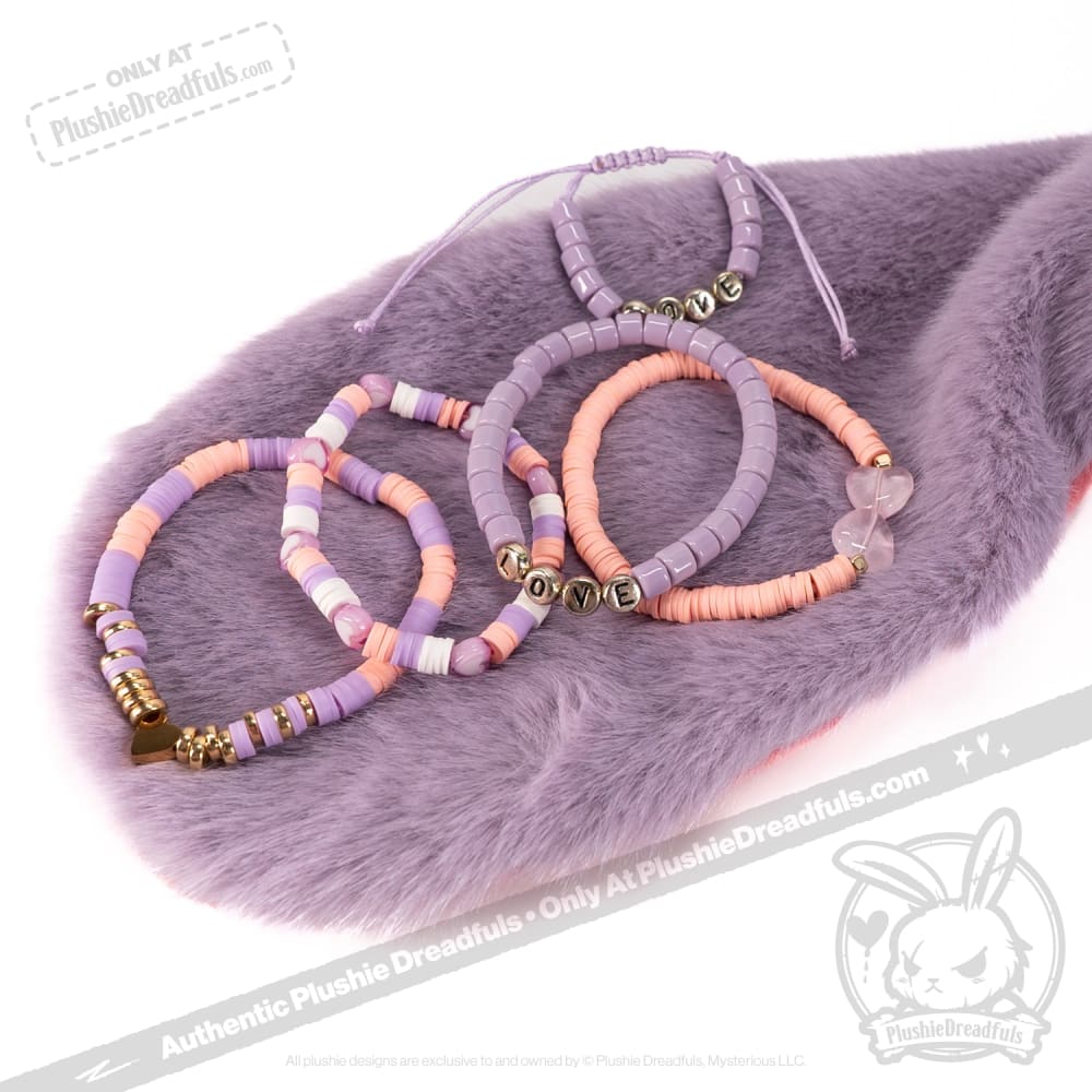 Lavender Love Rabbit Stacking Friendship Bracelet