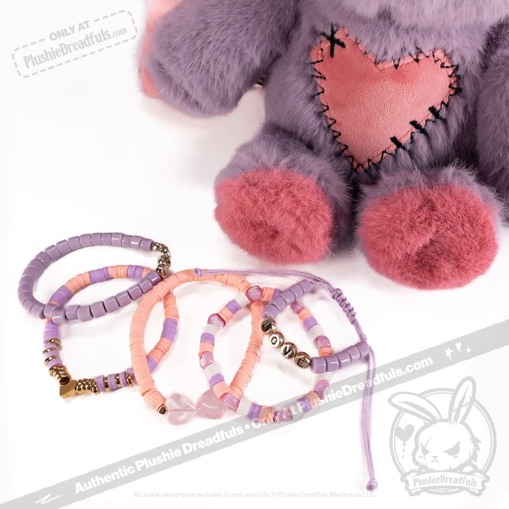 Lavender Love Rabbit Stacking Friendship Bracelet