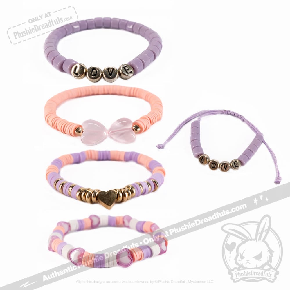 Lavender Love Rabbit Stacking Friendship Bracelet