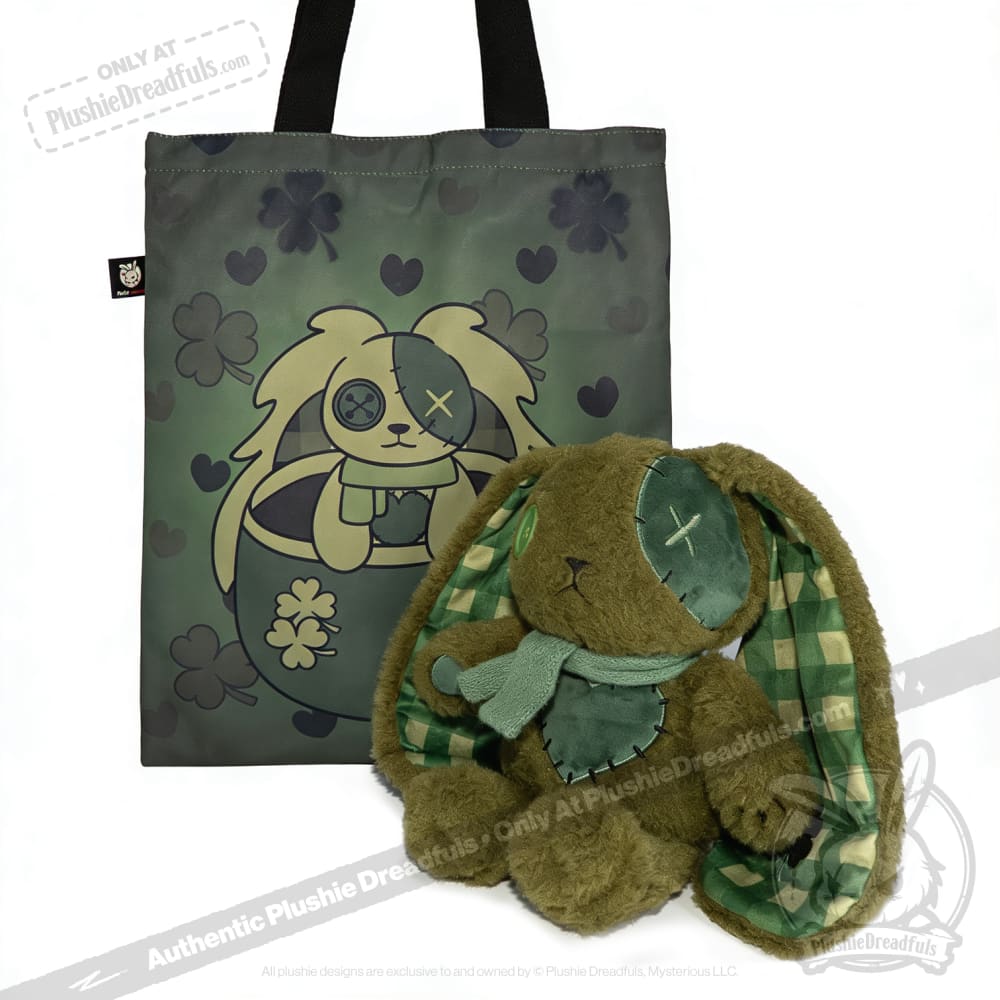 Lucky Green Plaid Love Rabbit - Plush Stuffed Animal