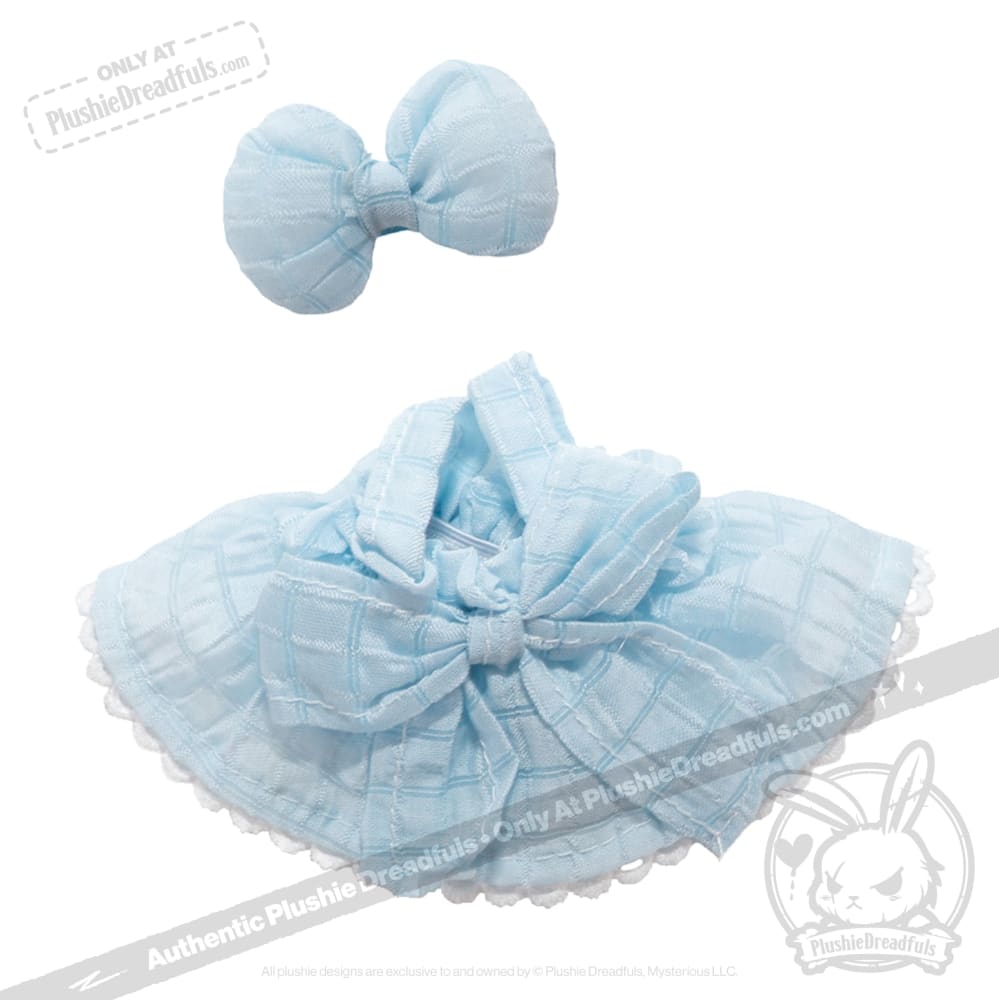 Mini Plush Outfit - Baby Blue Pinafore Dress