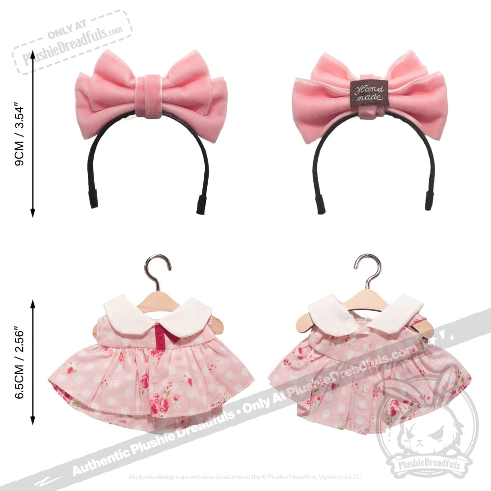 Mini Plush Outfit - Big Pink Bow Outfit